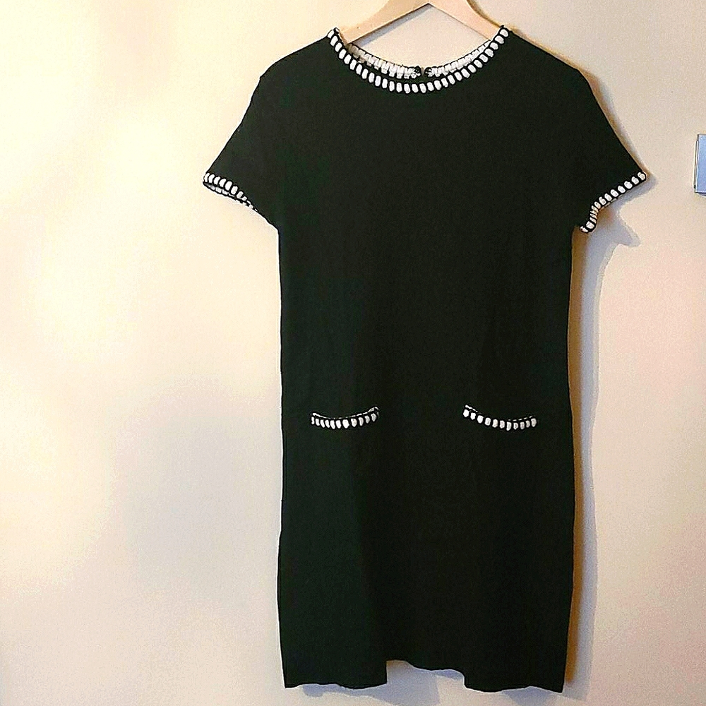 ZARA knit dress with white detail